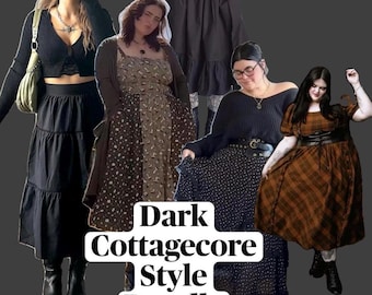 Dark Cottagecore Style Bundle, Secondhand Clothing Mystery Bundle, Personal Stylist Handpicked Thrifted Clothing Bundle, Cottagegoth Fashion