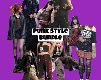 Punk Style Bundle, Secondhand Clothing Mystery Bundle, Personal Stylist Personalized Thrifted Clothing Bundle, Edgy Fashion Bundle