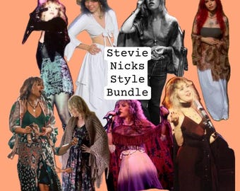 Stevie Nicks Style Bundle, Secondhand Clothing Mystery Bundle, Personal Stylist Personalized Thrifted Clothing Bundle Boho Hippie Style Box