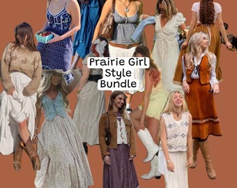 Prairie Girl Style Bundle, Secondhand Clothing Mystery Bundle, Personal Stylist Personalized Thrifted Clothing Bundle, Prairie Style Dress