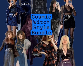 Cosmic Witch Style Bundle, Secondhand Clothing Mystery Bundle Personal Stylist Personalized Thrifted Clothing Bundle, Celestial Fashion Box