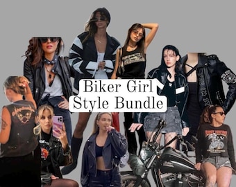 Biker Girl Style Bundle, Secondhand Clothing Mystery Bundle, Personal Stylist Personalized Thrifted Clothing Bundle, Edgy Fashion Bundle