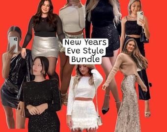 New Years Eve Style Bundle, Secondhand Clothing Mystery Bundle, Personal Stylist Personalized Thrifted Clothing Bundle, NYE Outfit Fashion