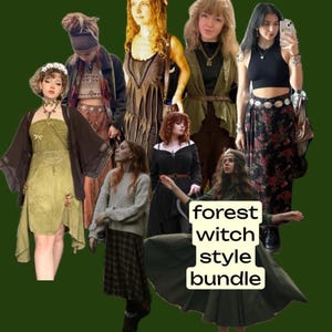 Forest Witch Style Bundle, Secondhand Clothing Mystery Bundle Personal Stylist Personalized Thrifted Clothing Bundle, Witchy Fashion Box