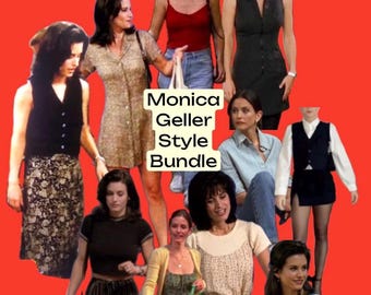 Monica Geller Style Bundle, Secondhand Clothing Mystery Bundle, Personal Stylist Personalized Thrifted Clothing Bundle, Y2K 90s Style Bundle