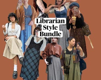 Librarian Style Bundle, Secondhand Clothing Mystery Bundle, Personal Stylist Personalized Thrifted Clothing Bundle, Dark Academia Style