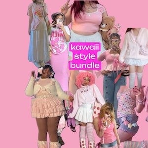 Kawaii Style Bundle, Cute Fashion Secondhand Clothing Mystery Bundle, Personal Stylist Personalized Thrifted Clothing Bundle, Kidcore Style