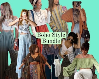 Boho Style Bundle, Secondhand Clothing Mystery Bundle, Personal Stylist Personalized Thrifted Clothing Bundle, Boho Free Spirit 70s Style