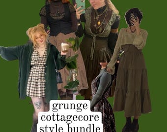 Grunge Cottagecore Style Bundle, Secondhand Clothing Mystery Bundle, Personal Stylist Handpicked Thrifted Clothing Bundle, Earthy Fashion