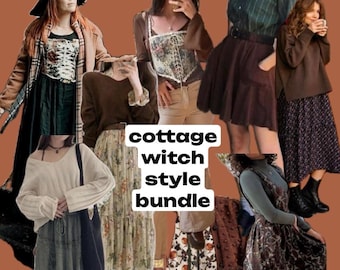 Cottage Witch Style Bundle, Secondhand Clothing Mystery Bundle Personal Stylist Personalized Thrifted Clothing Bundle, Witchy Fashion Box