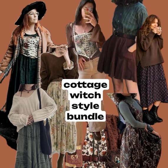 Cottage Witch Style Bundle, Secondhand Clothing Mystery Bundle Personal Stylist Personalized Thrifted Clothing Bundle, Witchy Fashion Box