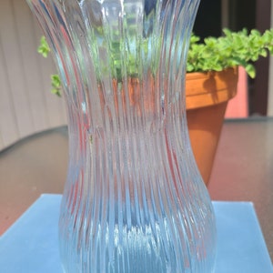 1980s Hoosier Glass Reeded Vase