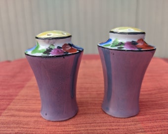 Vintage Blue Lusterware Salt and Pepper Shakers