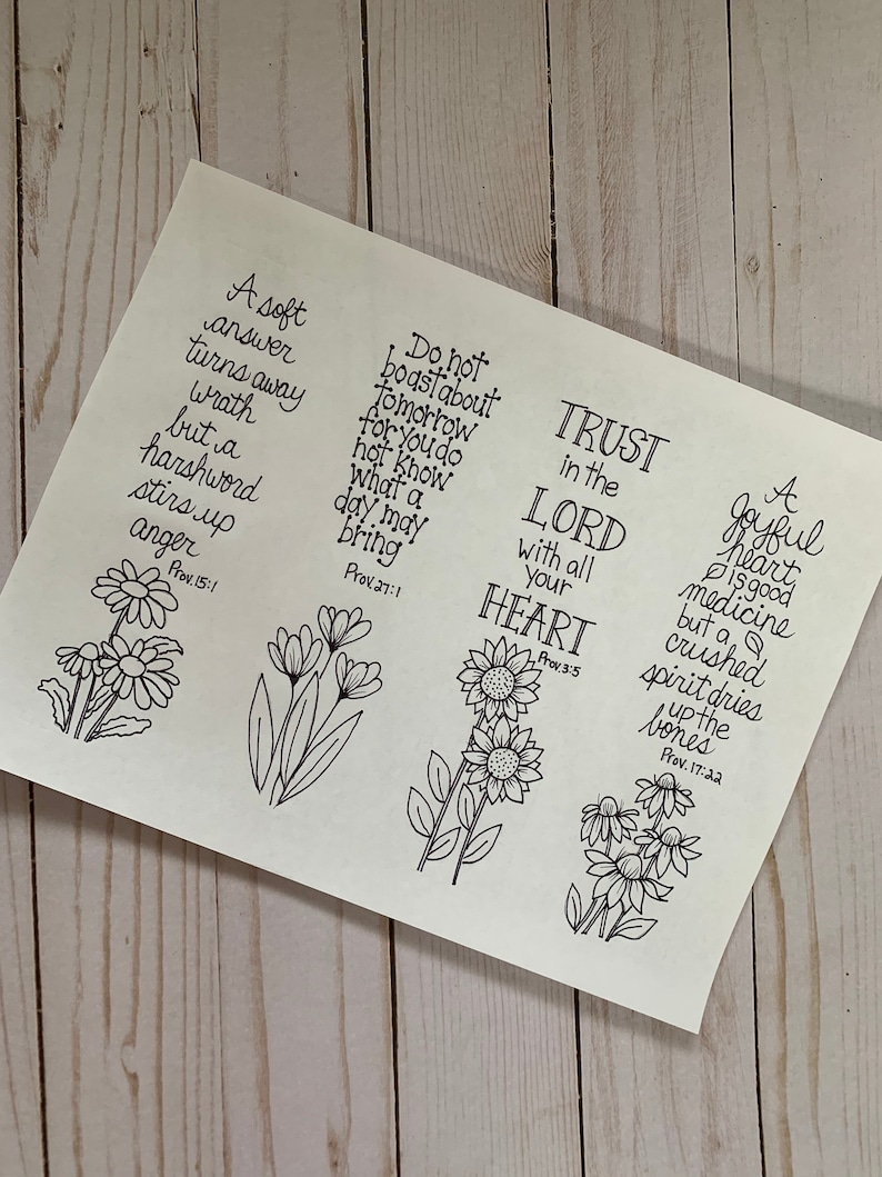 bible journaling templates, scripture bookmarks, Hand drawn, printable bible coloring bookmarks, printable scripture bookmarks. image 1