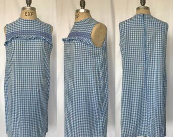 Vintage 1960s70s cotton summer dresscolourful midi sun beach dress size60s novelty print house dressML