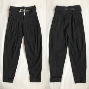 Vintage 90s Z. Cavaricci Black High Rise Waist Pants With