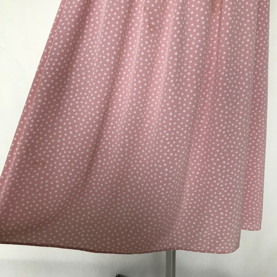 Vintage 80s Anne Klein Pink & White Polka Dotted … - image 3