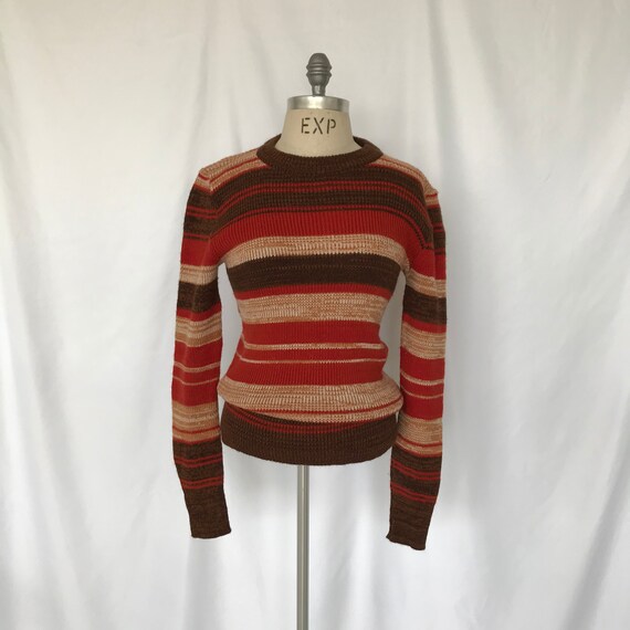 Vintage Top 70s 80s Gianna Bellini Striped L