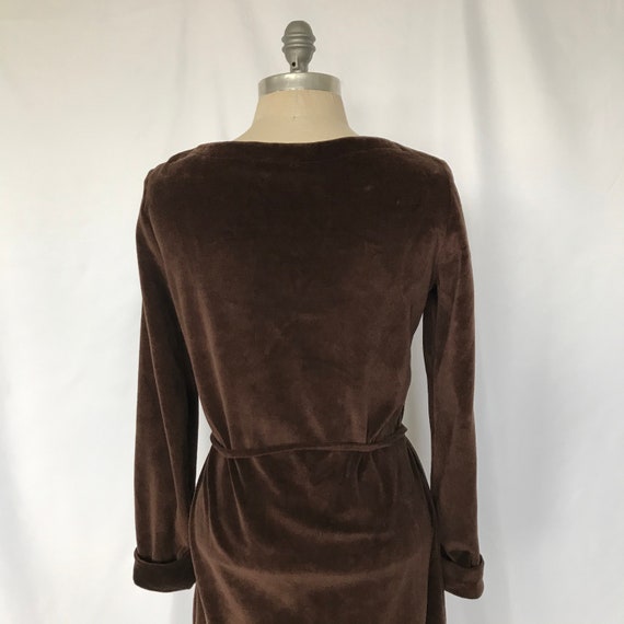 Vintage 70s J-S-E California Chocolate Brown Velo… - image 3