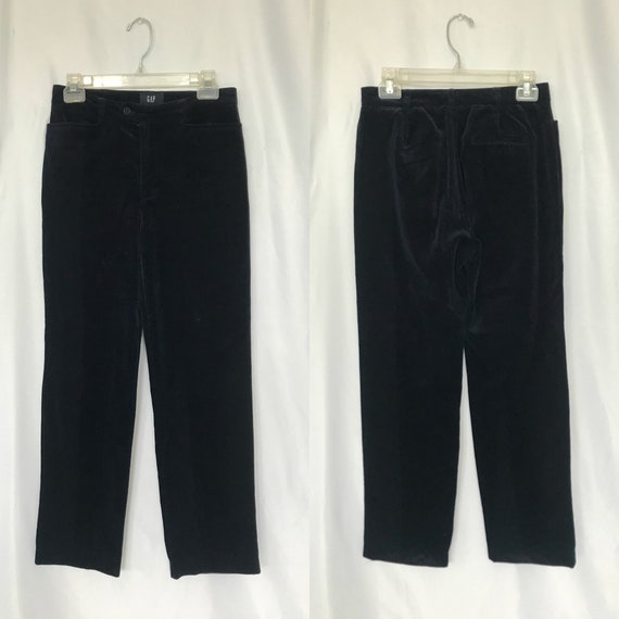 Vintage 90s Gap Black Velvet Trouser 