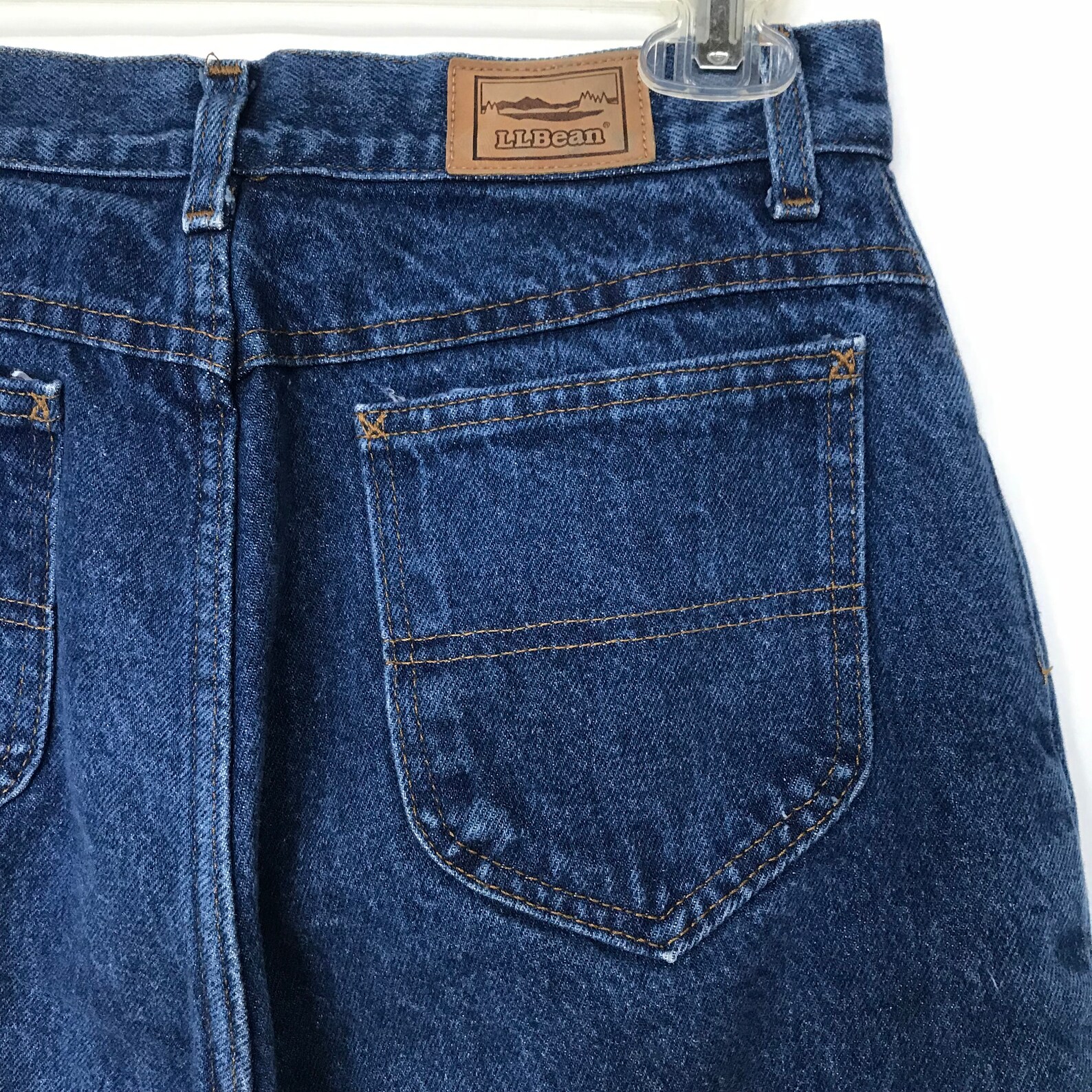 Vintage 90s LL Bean Flannel Lined Blue Jeans / High Rise Waist - Etsy