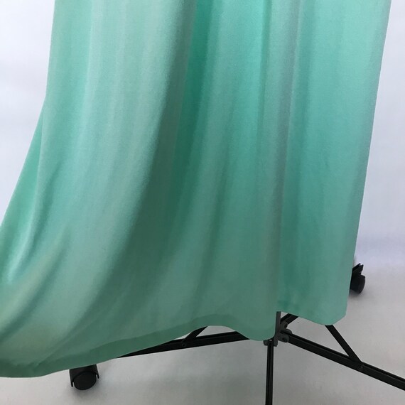Vintage 70s Mint Green Polyester Long Maxi Dress … - image 4