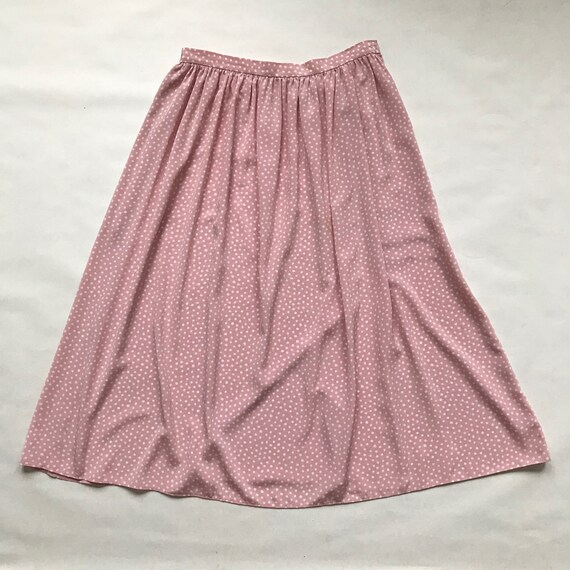 Vintage 80s Anne Klein Pink & White Polka Dotted … - image 5