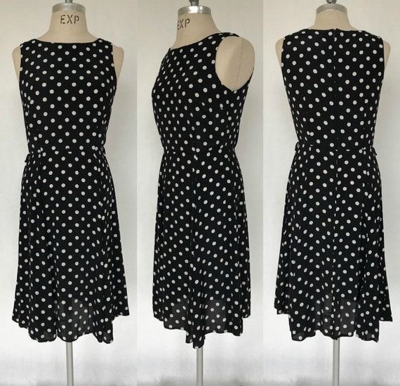 laura ashley black and white dress
