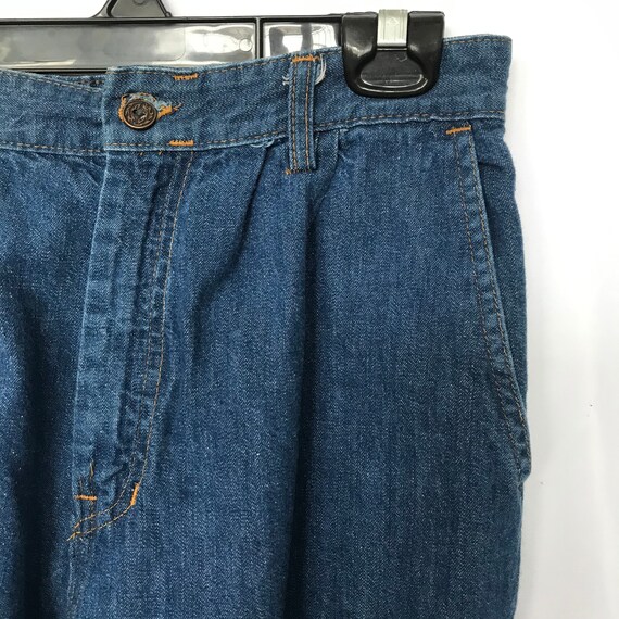Vintage 70s Laurente Trouser Cut Denim Blue Jeans… - image 3