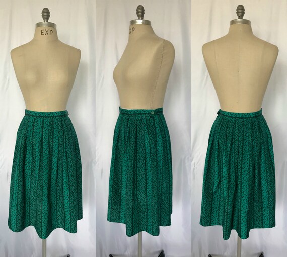 Vintage 80s Jebb Levy Green & Black Leopard Print