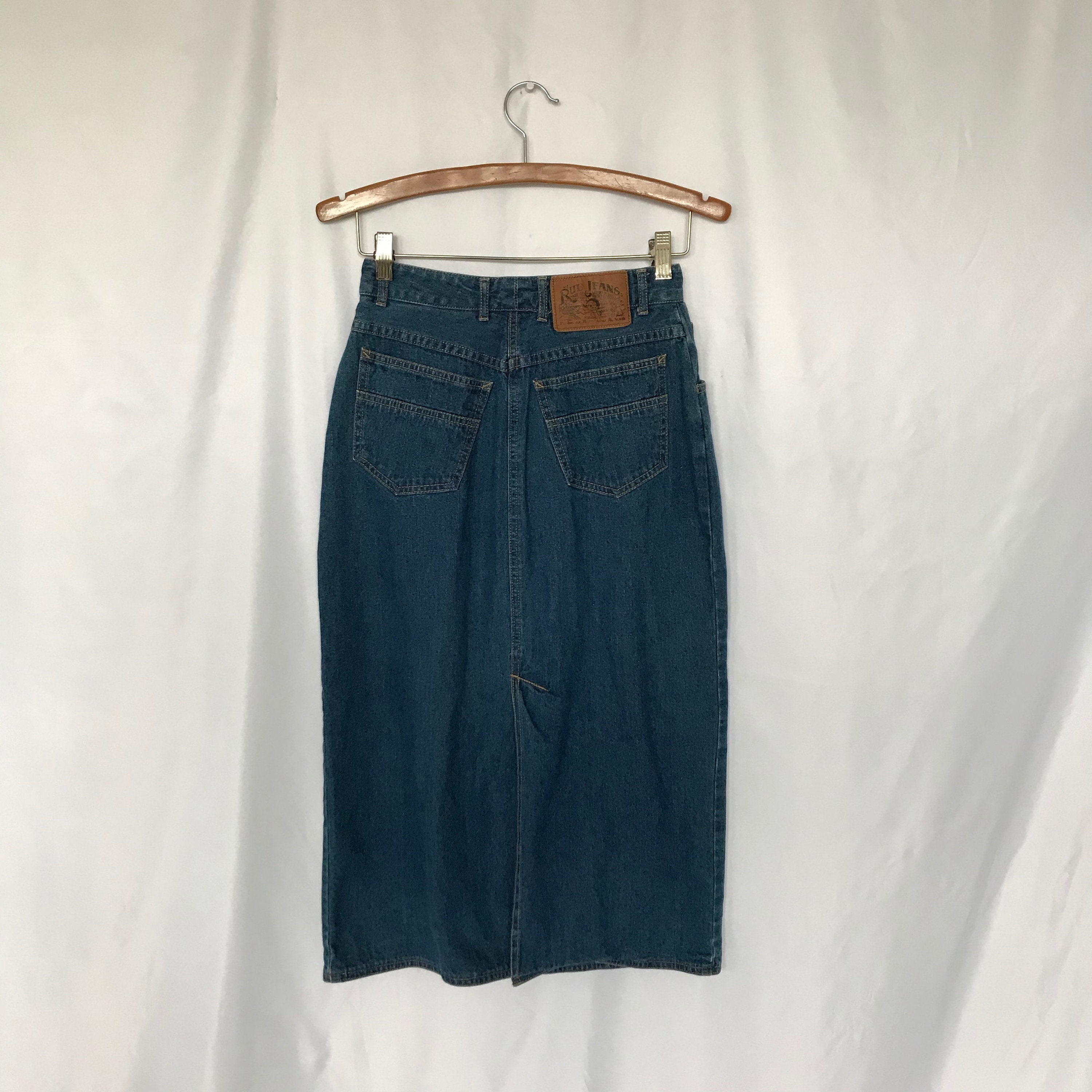 Vintage 90s Rue Jeans Cotton Denim Blue Jean Mid Calf Length | Etsy