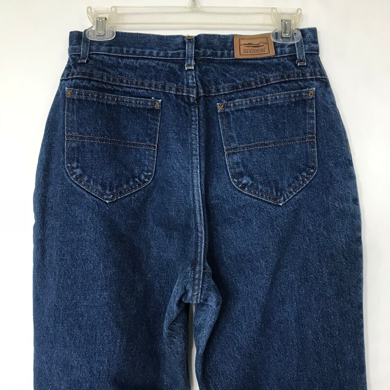 Vintage 90s LL Bean Flannel Lined Blue Jeans / High Rise Waist - Etsy
