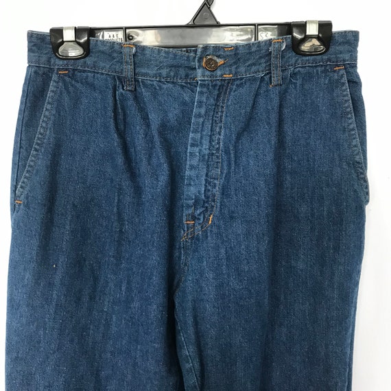 Vintage 70s Laurente Trouser Cut Denim Blue Jeans… - image 2