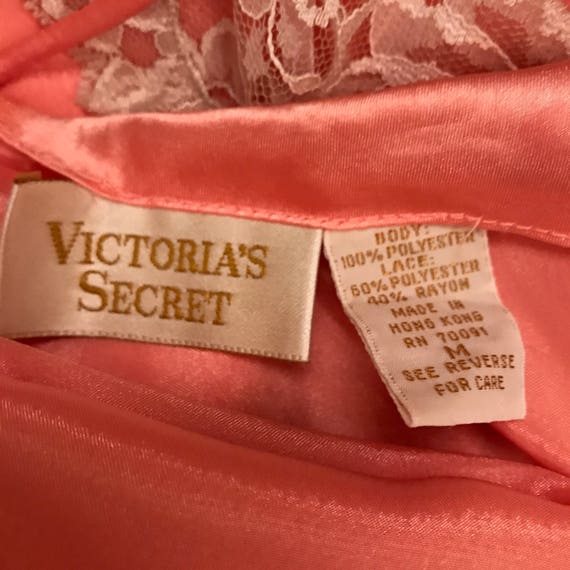 Vintage 90s Victoria's Secret Coral Pink Maxi Nig… - image 7