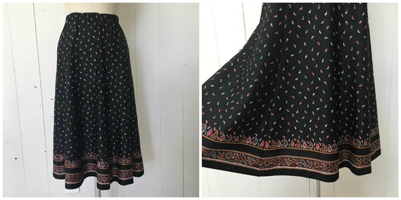 Vintage 70s Black Two Piece Top with Matching Mid… - image 5
