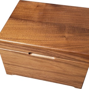 Keepsake Box Deep - Custom Engraved Wood Box - 8x10 - Walnut Keepsake Box - Personalized Wooden Box -  Engraved Valet Box