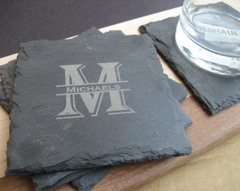 Personalized Slate Coasters - Drink Coasters - Set of 4