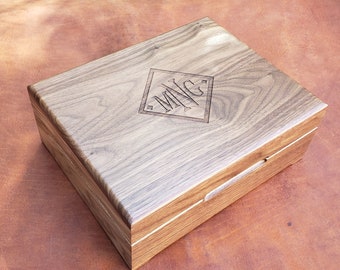 Monogram Keepsake Box for Groomsman 8" x 10" Size Perfect Groomsman Gift For Him