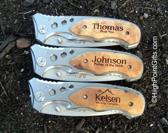 Pocket Knife Groomsman Pocket Knife - Groomsman Gift - Groomsmen Gift - Best Man Gift - Father of the Bride Gift - Groom Gift  - T