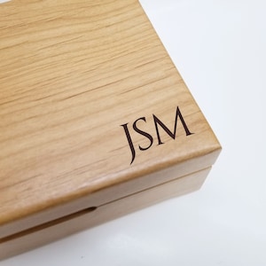 Keepsake Box - Custom Engraved Wood Box - 8x10 - Alder Keepsake Box - First Communion, Personalized Wooden Box, Engraved Valet Box for grad