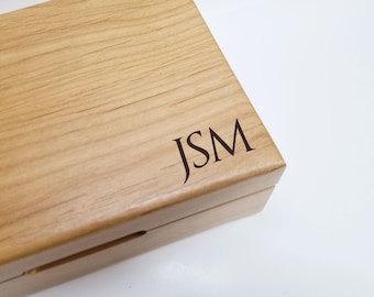 Keepsake Box - Custom Engraved Wood Box - 8x10 - Alder Keepsake Box - First Communion, Personalized Wooden Box, Engraved Valet Box for grad