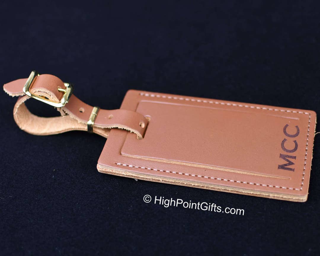 Leather Luggage Tag Personalized Luggage Tag Monogram Luggage Tag Hand