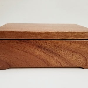 QUICK LAST MINUTE Gift Solid Mahogany Keepsake Box Wooden Keepsake Box, Valet Box, Memory Box, Custom Engraved Wood Box, 6x8 image 6