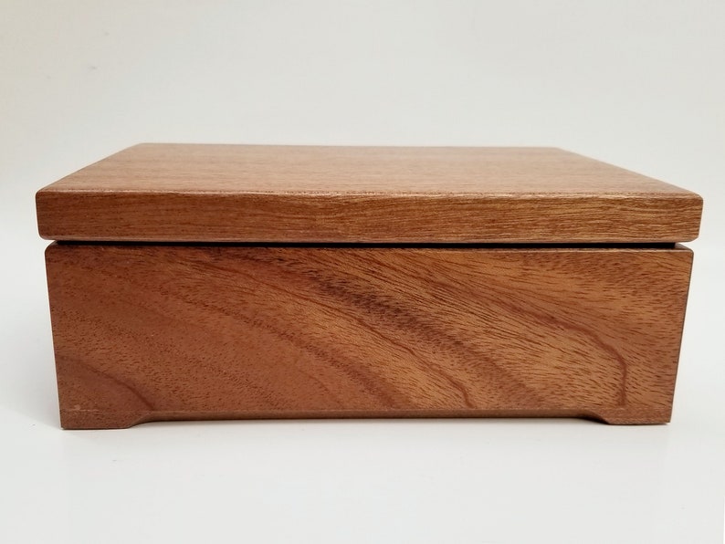 QUICK LAST MINUTE Gift Solid Mahogany Keepsake Box Wooden Keepsake Box, Valet Box, Memory Box, Custom Engraved Wood Box, 6x8 image 6