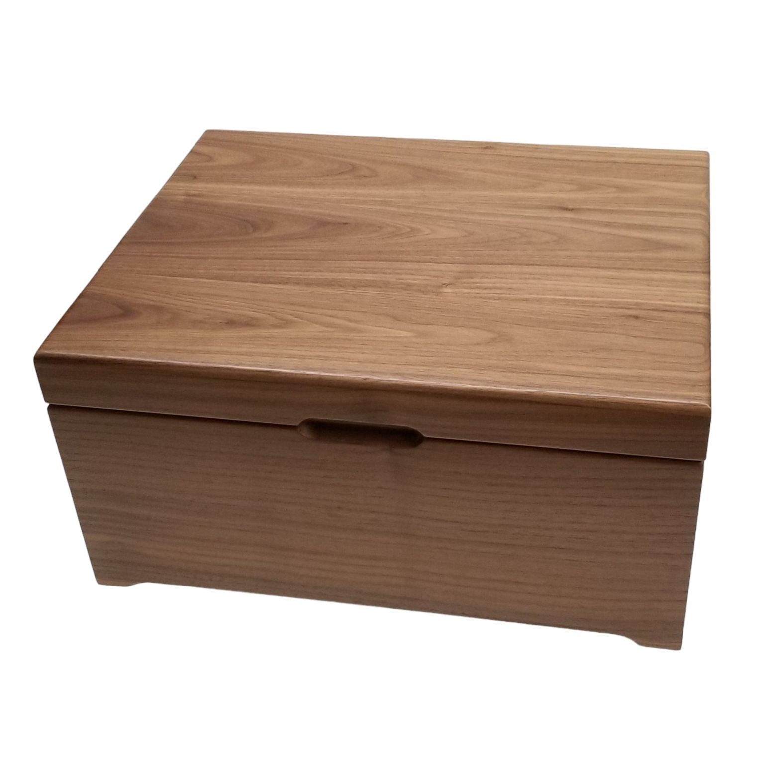 Extra Large Deep Keepsake Box - Large Wooden Box - Walnut Jewelry Box - Monogram Keepsake Box for Male