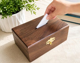 Walnut Worry Box, Write It Down Let It Go Keepsake, Anxiety Relief Gift, Release Ritual Box for Her Him