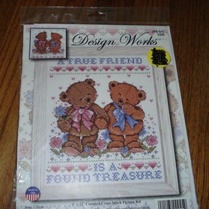 Design Works Cross Stitch Kit - &quot;A true Friend is a Found Treasure&quot;