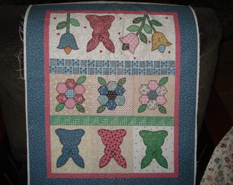 Little Quilts Fabric Panel and backing-  Rabbit by Fabri-Quilt