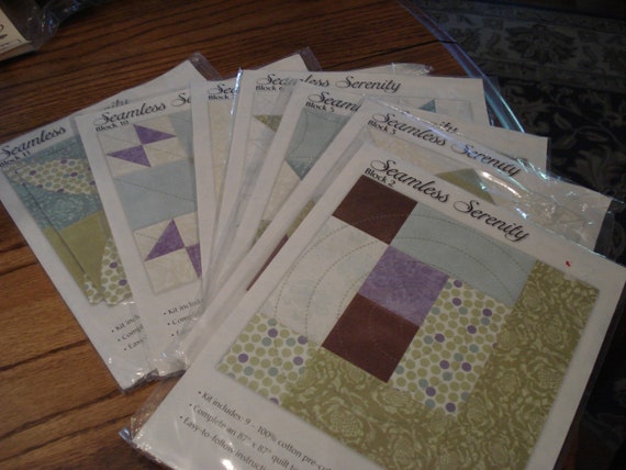 Joann Fabric Quilt blocks of the Month Seamless Serenity