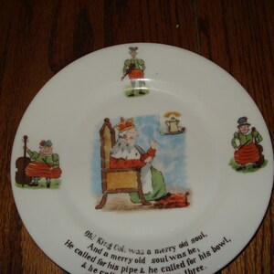 Vintage Nursery Rhyme Plate Old King Cole